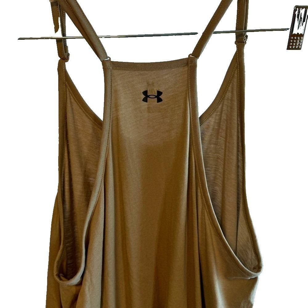 Under Armour UA Rival Women's Medium Jumpsuit Romper Tan - Picture 3 of 5